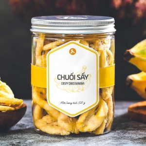Khoai lang tím sấy giòn 120g L’angfarm, mẫu nắp nhôm